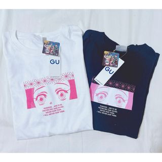 ジーユー(GU)のGU  鬼滅の刃　禰󠄀豆子　Tシャツ　2点セット(Tシャツ(半袖/袖なし))