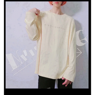 NieR LONG 刺繍 CUTSEW YELLOW(Tシャツ/カットソー(七分/長袖))