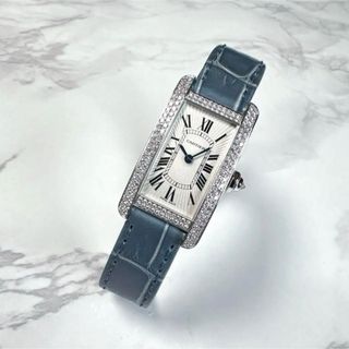 Cartier タンクアメリカンSM  WG 純正ダイヤモンドベゼル