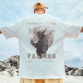 【人気商品】　Tシャツ　メンズ　半袖　オーバーサイズ　NASA　かっこいい　XL(Tシャツ/カットソー(半袖/袖なし))