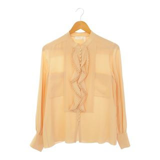 Chloe - Chloe クロエ 17SS サイズ34 フリルブラウス 17SHT17-17S004 トップス PINKY BEIGE シルク マダカスタル製 レディース