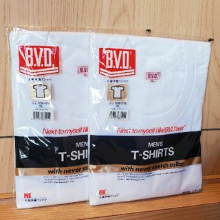 ビーブイディー(BVD)の2枚組 BVD 丸首半袖Tシャツ 3L 綿100％ 胸囲108～116cm(Tシャツ/カットソー(半袖/袖なし))