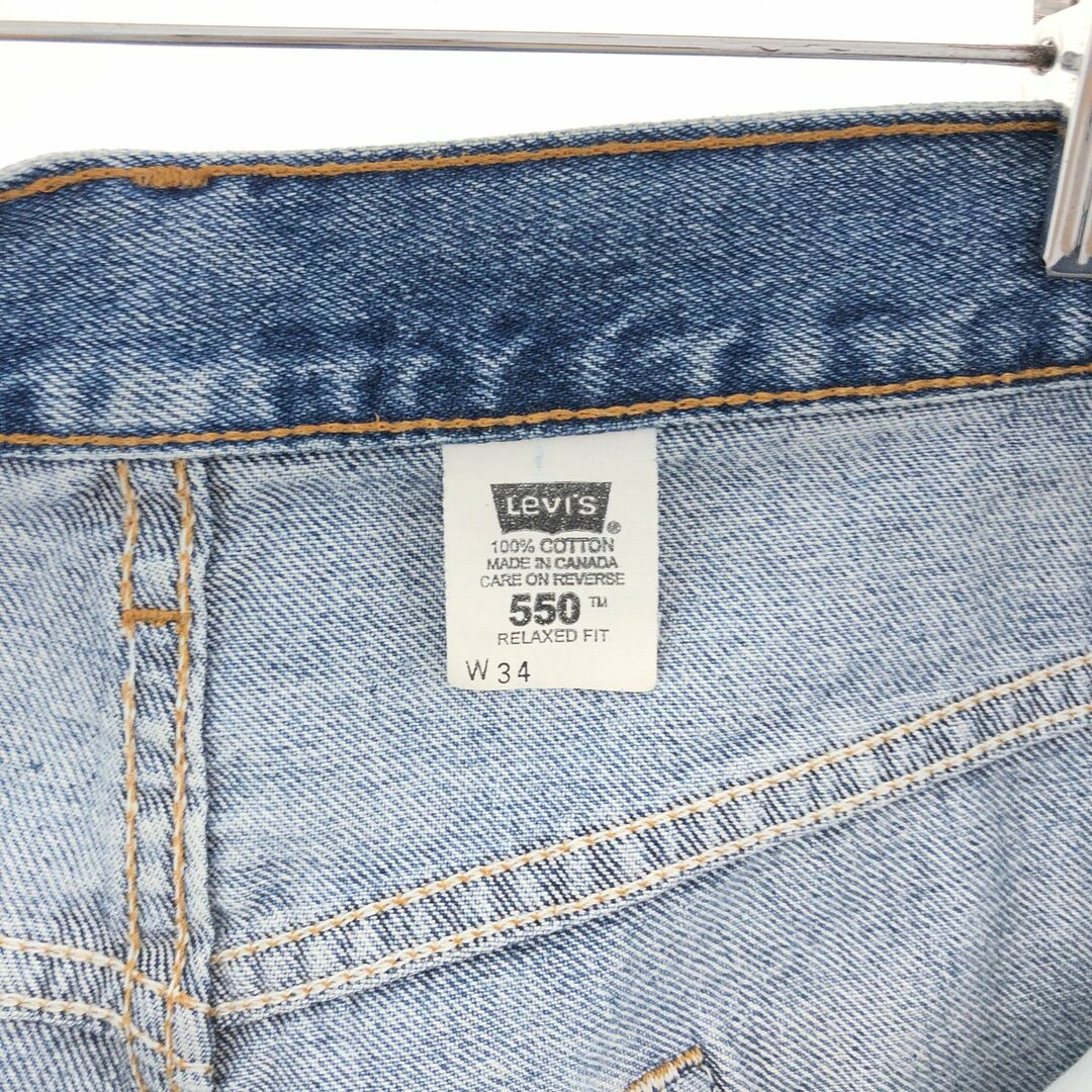 Levi's(リーバイス)の古着 00年代 リーバイス Levi's 550 RELAXED FIT デニムショーツ ショートパンツ カナダ製 メンズw34 /eaa382127 メンズのパンツ(ショートパンツ)の商品写真