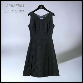 バーバリーブルーレーベル(BURBERRY BLUE LABEL)の【BURBERRY】 シャドゥチェック    ボックスプリーツ ワンピース(ひざ丈ワンピース)