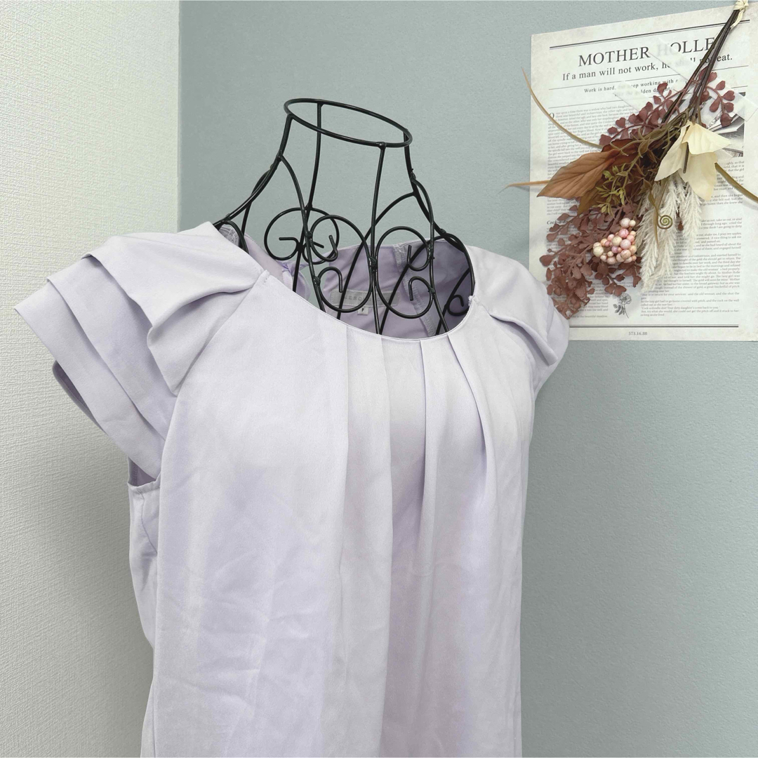 MERCURYDUO(マーキュリーデュオ)のマーキュリーデュオ　1度着用　パープル　ブラウス　美品 レディースのトップス(シャツ/ブラウス(半袖/袖なし))の商品写真
