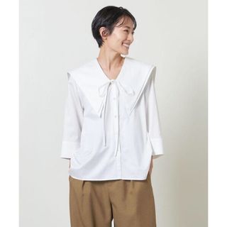 MARW UNITED ARROWS マルゥ　C SAILOR BLS ホワイト(シャツ/ブラウス(長袖/七分))