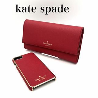 ケイトスペードニューヨーク(kate spade new york)の【未使用品】ケイトスペード スマホケース 付長財布(財布)