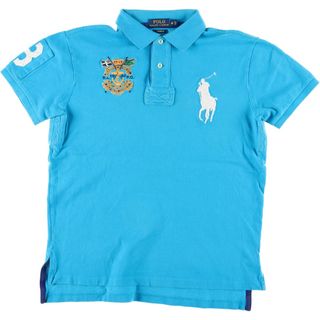 ラルフローレン(Ralph Lauren)の古着 ラルフローレン Ralph Lauren POLO RALPH LAUREN CUSTOM FIT ビッグポニー 半袖 ラガーシャツ メンズM /eaa444528(シャツ)