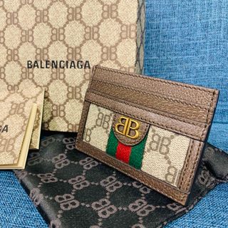 グッチ(Gucci)の【新品未使用・箱付き】 バレンシアガ×グッチ ハッカー カードケース パスケース(名刺入れ/定期入れ)