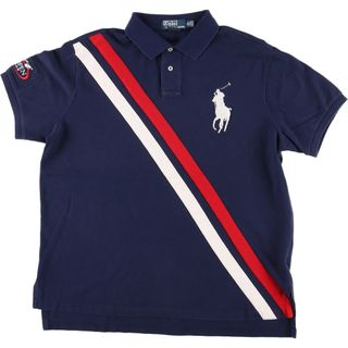 ラルフローレン(Ralph Lauren)の古着 ラルフローレン Ralph Lauren POLO By RALPH LAUREN CUSTOM FIT ビッグポニー 半袖 ラガーシャツ メンズXL /eaa444534(シャツ)