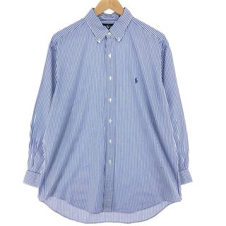 ラルフローレン(Ralph Lauren)の古着 ラルフローレン Ralph Lauren YARMOUTH 長袖 ボタンダウンストライプシャツ メンズL /eaa443133(シャツ)