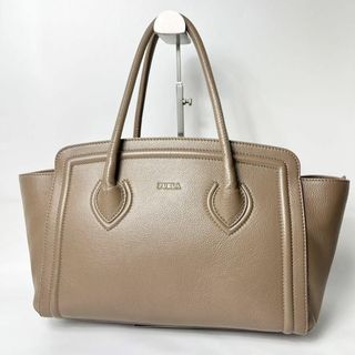 フルラ(Furla)の【美品】フルラ　カレッジトート　ベージュ　大容量　肩掛け可　A4可　トートバッグ(トートバッグ)