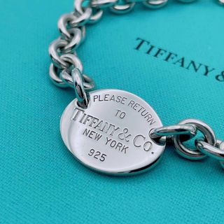 Tiffany & Co. - 【極美品】Tiffany & Co.　オーバルタグ　ブレスレット　リターントゥ