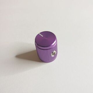 アルミニウム製高級スリムノブ　PURPLE  紫　シャフト幅6.4mm(エフェクター)