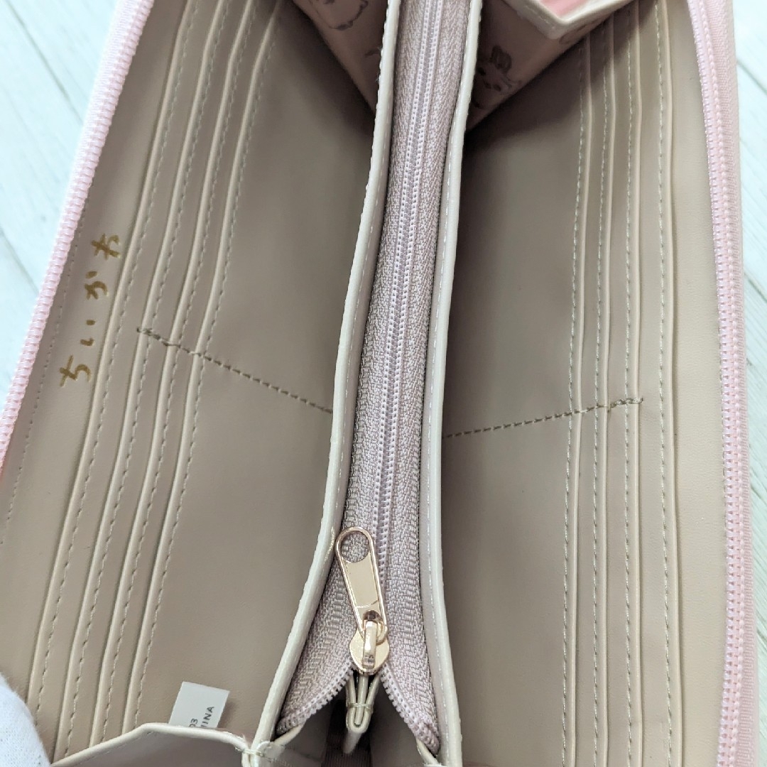 ちいかわ ラウンドファスナー ピンク 長財布  CHI3-11 レディースのファッション小物(財布)の商品写真