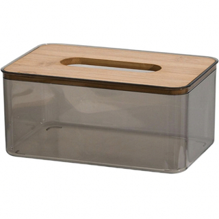 【箱なし】ティッシュケース 透明 北欧 卓上 ペーパータオルケース 蓋付き(ティッシュボックス)