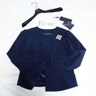 ルネ(René)の新品2023 Rene ❁ Navy ノーカラーJacket 34(ノーカラージャケット)