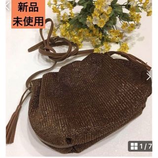 ⚫️お値下げ‼️ゴールドラメ❤️軽量ショルダー★ポシェット‼️(ショルダーバッグ)