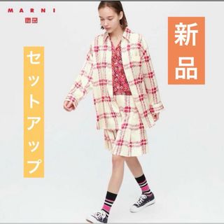 ユニクロ(UNIQLO)のUNIQLO MARNI ユニクロ　マルニ　セットアップ　シャツ　ワンピース(シャツ/ブラウス(長袖/七分))