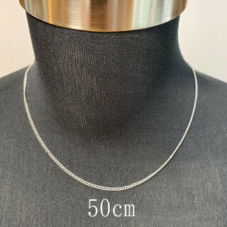 シルバー チェーンネックレス 50cm 細身 メンズ ネックレス アクセサリー(ネックレス)