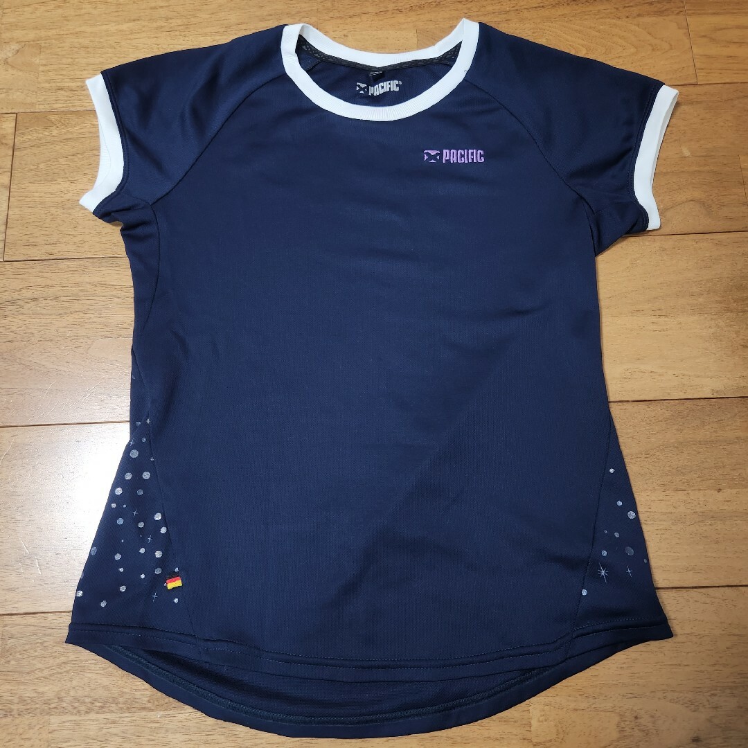 パシフィック(PACIFIC)Tシャツ　М　ネイビー　スポーツウェア　練習着 スポーツ/アウトドアのテニス(ウェア)の商品写真