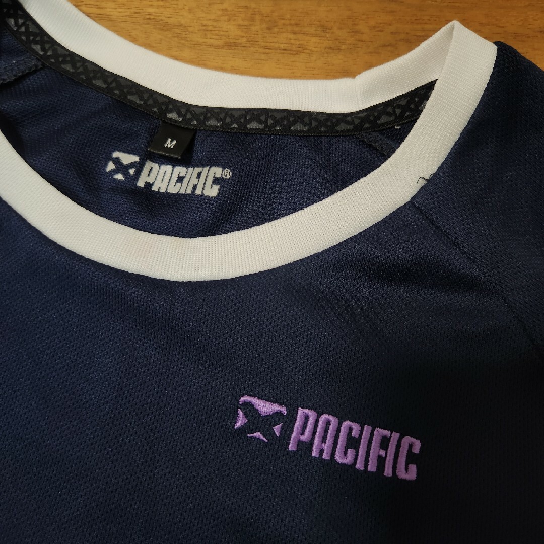 パシフィック(PACIFIC)Tシャツ　М　ネイビー　スポーツウェア　練習着 スポーツ/アウトドアのテニス(ウェア)の商品写真