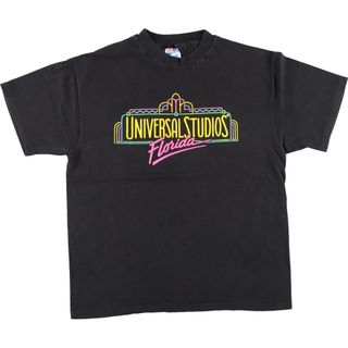 ヘインズ(Hanes)の古着 90年代 ヘインズ Hanes UNIVERSAL STUDIO FLORIDA アドバタイジングTシャツ USA製 メンズL ヴィンテージ /eaa446690(Tシャツ/カットソー(半袖/袖なし))