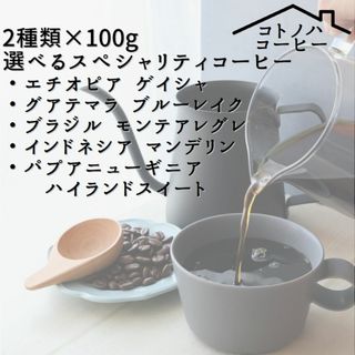 [自家焙煎コーヒー]スペシャルティコーヒー 100g×2種類 [選べる2種](コーヒー)