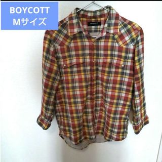 ボイコット(BOYCOTT)のBOYCOTT ボイコット チェック シャツ Mサイズ(シャツ)