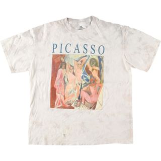 古着 PICASSO ピカソ アヴィニョンの娘たち タイダイ柄 アートTシャツ メンズM /eaa446464(Tシャツ/カットソー(半袖/袖なし))