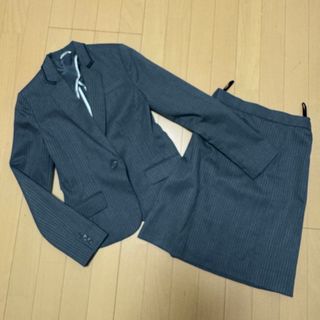 スーツセレクト グレー ストライプ セットアップ SUIT SELECT(スーツ)