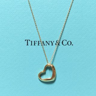 ティファニー(Tiffany & Co.)のTIFFANY ティファニー AU750 オープンハート ネックレス ペンダント(ネックレス)