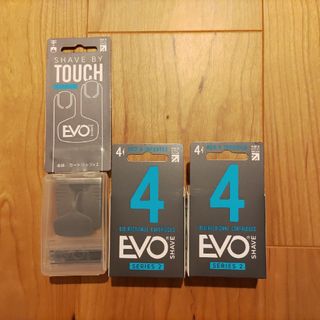 EVO SHAVE 髭剃り カミソリ 本体＋替刃10個(カミソリ)