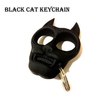 黒猫　キーホルダー　キーリング(キーホルダー)