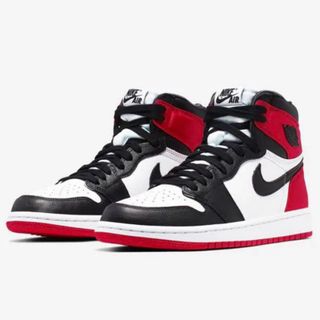 ナイキ(NIKE)のNIKE AIR JORDAN1  BLACK TOE SATIN 24.5cm(スニーカー)