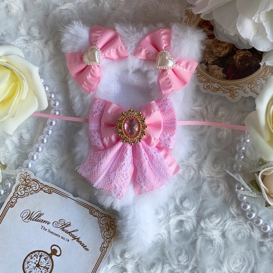 ❤︎ぬい服　着ぐるみ　10cm ねこちゃん❤︎ ハンドメイドのぬいぐるみ/人形(ぬいぐるみ)の商品写真