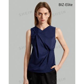 シーイン(SHEIN)のSHEIN BIZwear レディース Vネック タンクトップ トップス(カットソー(半袖/袖なし))