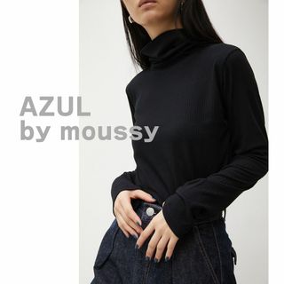 アズールバイマウジー(AZUL by moussy)のAZUL by moussy アズール　マウジー　カットソー　黒　ブラック　長袖(カットソー(長袖/七分))