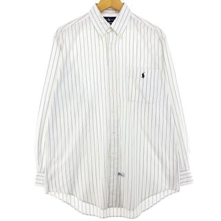 ラルフローレン(Ralph Lauren)の古着 ラルフローレン Ralph Lauren YARMOUTH 長袖 ボタンダウンストライプシャツ メンズM /eaa446964(シャツ)