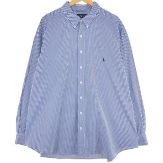 ラルフローレン(Ralph Lauren)の古着 ビッグサイズ ラルフローレン Ralph Lauren CLASSIC FIT 長袖 ボタンダウンストライプシャツ メンズXXXL /eaa446968(シャツ)