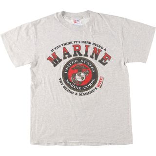 ヘインズ(Hanes)の古着 90年代 ヘインズ Hanes USMC アメリカ海兵隊 プリントTシャツ USA製 メンズM ヴィンテージ /eaa446485(Tシャツ/カットソー(半袖/袖なし))