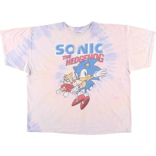 古着 ビッグサイズ ソニック SONIC THE HEDGEHOG SONIC ソニック タイダイ柄 キャラクタープリントTシャツ メンズXXXL /eaa446664(Tシャツ/カットソー(半袖/袖なし))