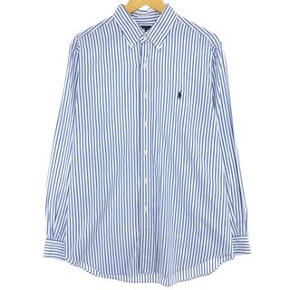 ラルフローレン(Ralph Lauren)の古着 ラルフローレン Ralph Lauren CLASSIC FIT 長袖 ボタンダウンストライプシャツ メンズL /eaa442910(シャツ)