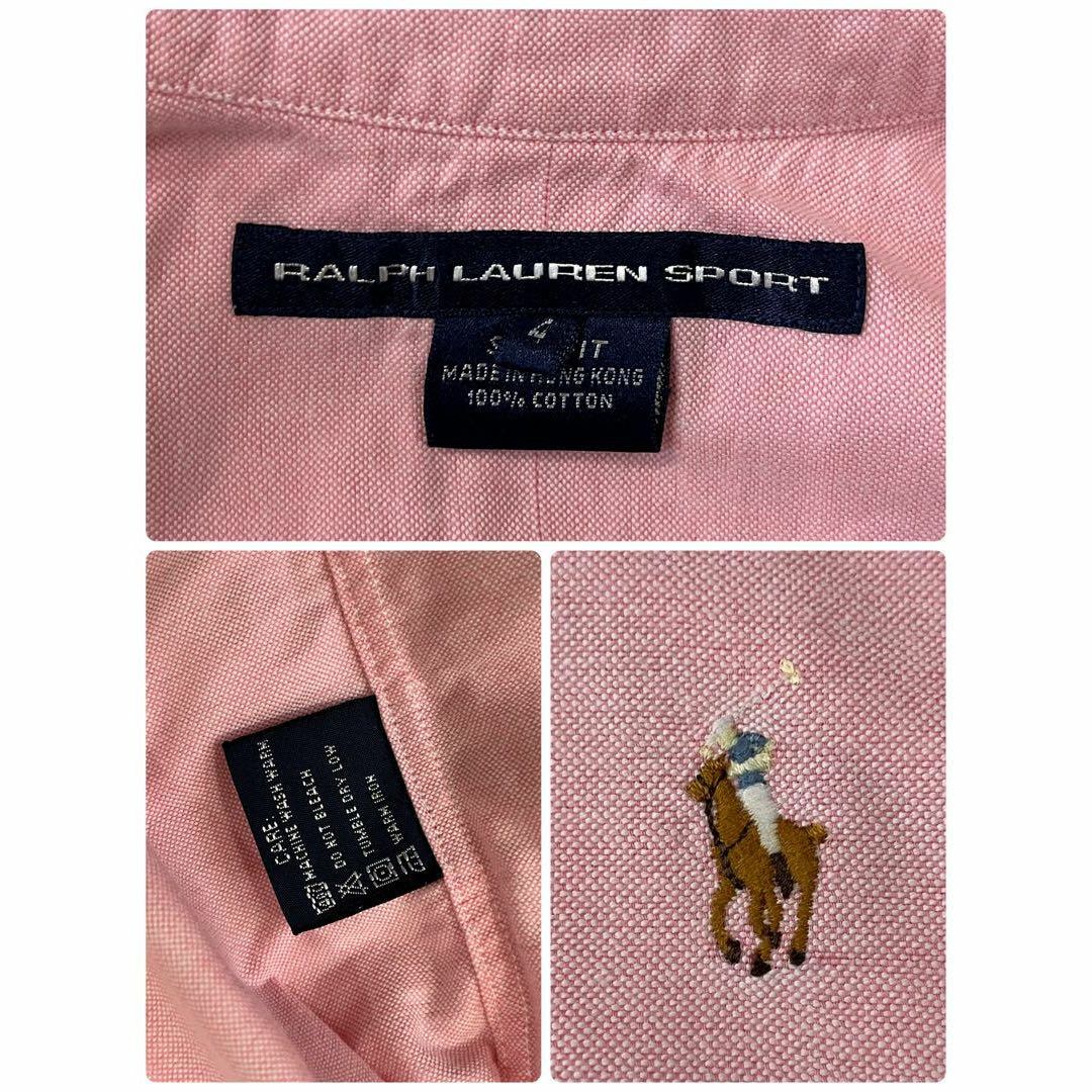 Ralph Lauren(ラルフローレン)のラルフローレンスポーツ オックスフォードシャツ ホース刺繍 ピンク Sサイズ レディースのトップス(シャツ/ブラウス(長袖/七分))の商品写真