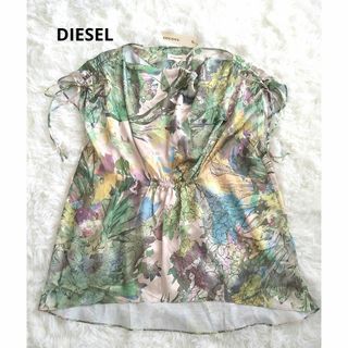 DIESEL - 美品Dタグ付き　IESEL　ボタニカル柄　チュニックワンピース