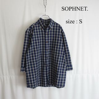 SOPHNET. - SOPHNET. シアサッカー ボタンダウン チェック シャツ トップス S