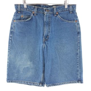 リーバイス(Levi's)の古着 90年代 リーバイス Levi's 550 RELAXED FIT デニムショーツ ハーフパンツ USA製 メンズw33 ヴィンテージ /eaa382141(ショートパンツ)