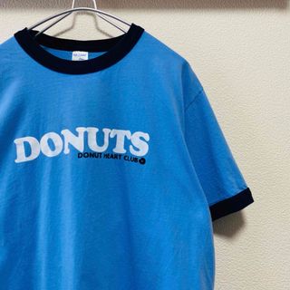 美品　一点物　DONUT HEART CLUB リンガー　Tシャツ