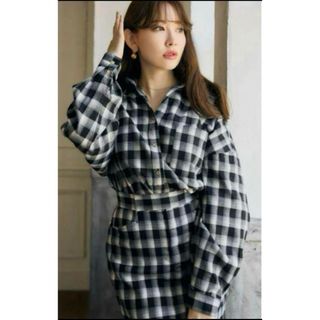 ハーリップトゥ(Her lip to)のHerlipto Oversized Check Shirt Set(ミニスカート)