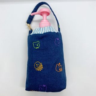 ハンドメイド ♡ ネオンくまちゃん柄 手ピカジェル 300ml ホルダー(その他)